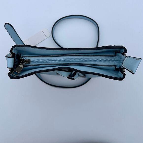 Simply Noelle All Tied Up Small Crossbody Bag In Carolina Blue Spring Minimalist - Picture 8 of 15